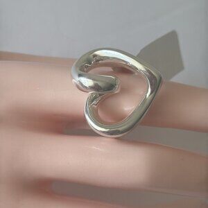Indigo Falls Ring Sterling Silver 925 Electroform Heart Statement Sz.8 new